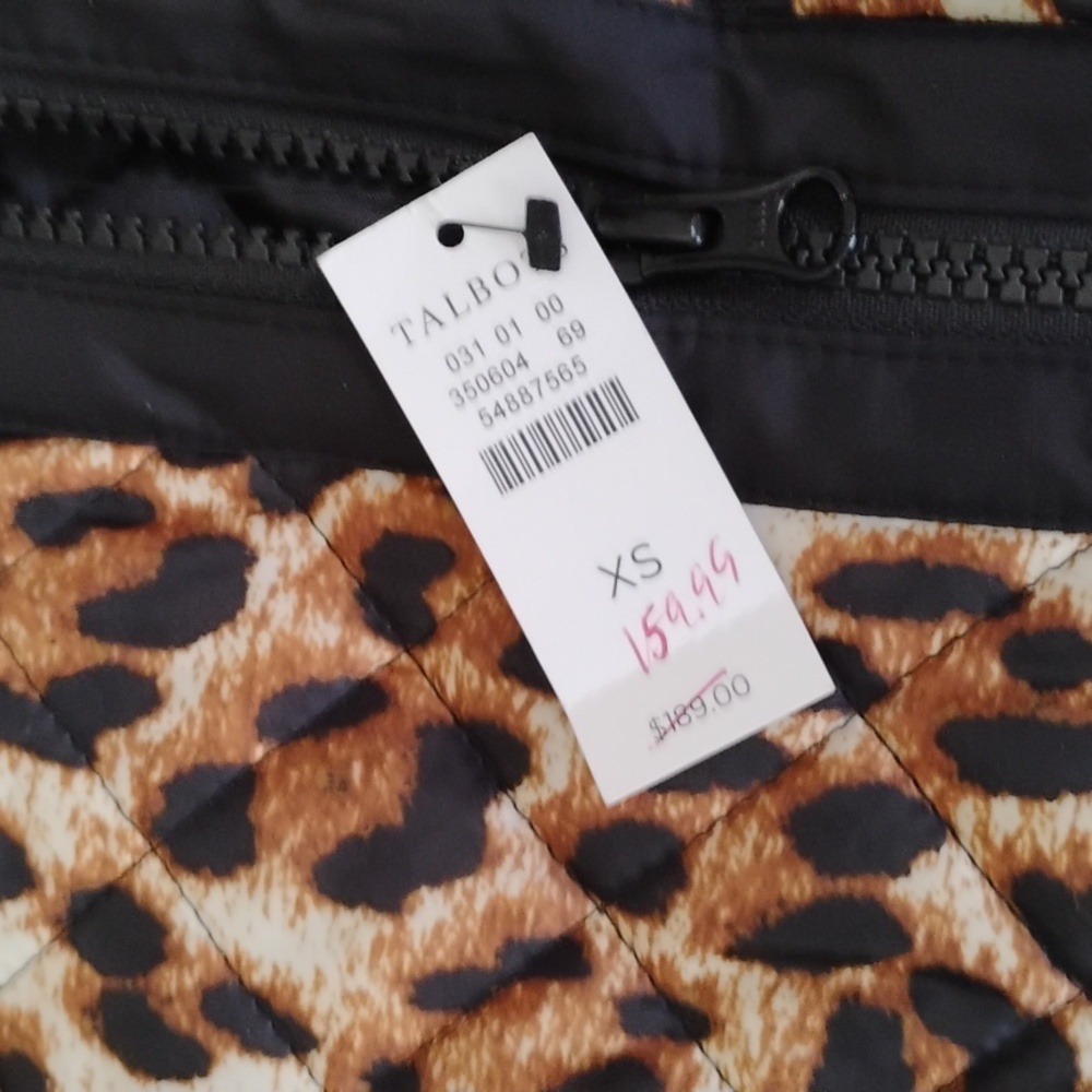 Talbots NWT Leopard Quilted Jacket - image 4